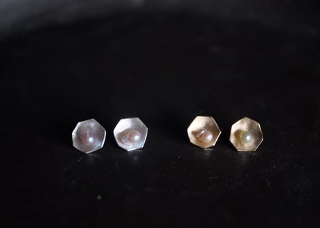 Flower 2way ピアス　真鍮