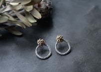 シルバーフープ＆粒々3way ピアス