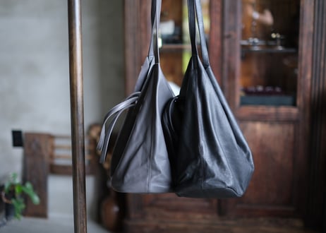 2way ゴートレザー　bag  「M size」  ブラック
