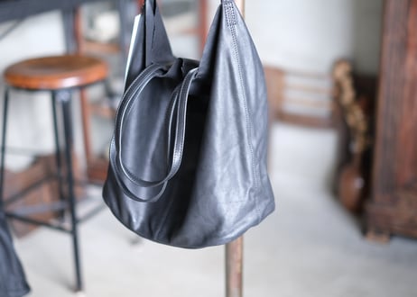 2way ゴートレザー　bag  「M size」  ブラック