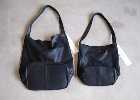 ワンショルダー　ゴートレザー　bag  「M size」  ブラック
