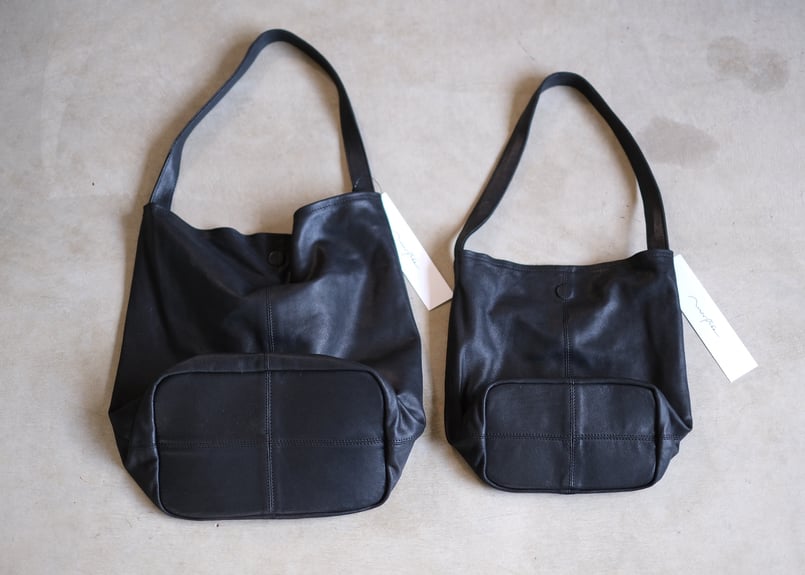 ワンショルダー ゴートレザー bag 「M size」 ブラック | atelier sou