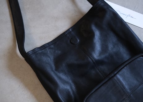 ワンショルダー　ゴートレザー　bag  「S size」ブラック