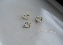 真鍮＆シルバーの粒々イヤーカフ