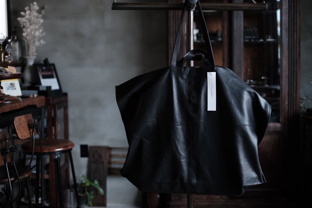 デザイナーズバッグ ゴートレザー bag ブラック | atelier sou デザイナーズバッグ ゴートレザー bag ブラック | atelier sou