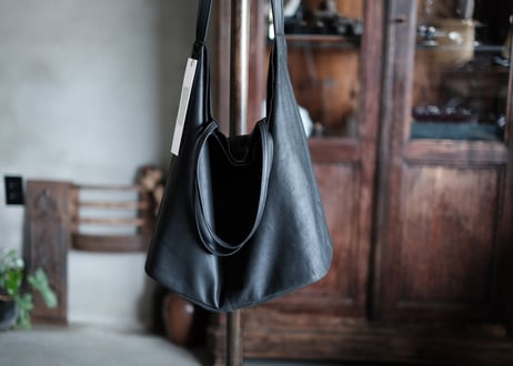 2way ゴートレザー　bag  「L size」  ブラック