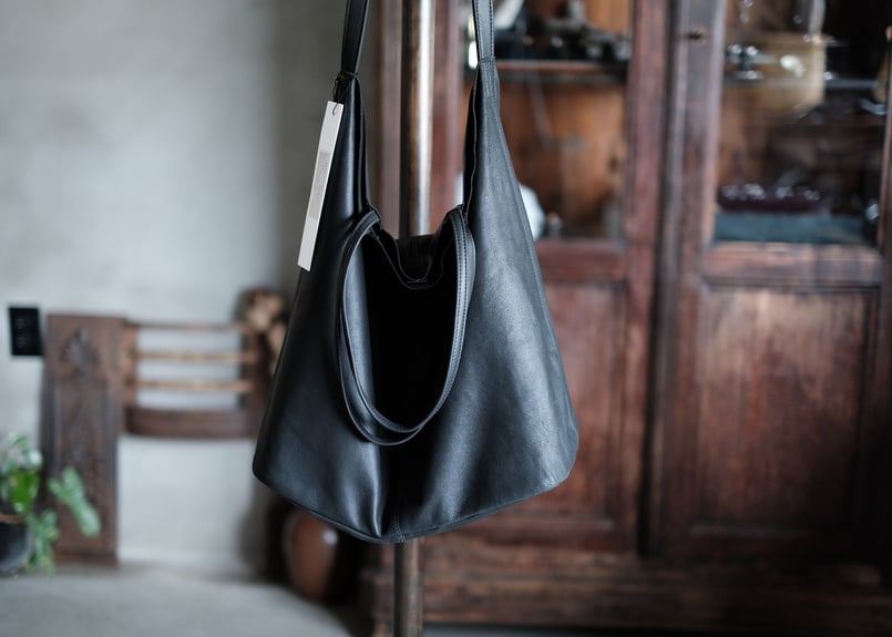 モルフェ 山羊革 トートバッグ Lサイズ ブラック 3WAY LARGE TOTE（L