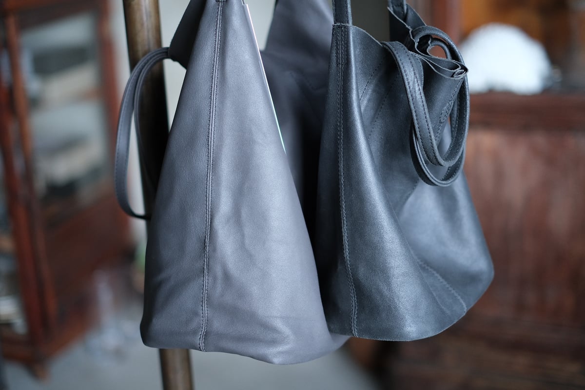 2way ゴートレザー bag 「S size」ブラック | atelier sou