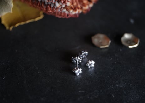 Flower 2way ピアス　真鍮