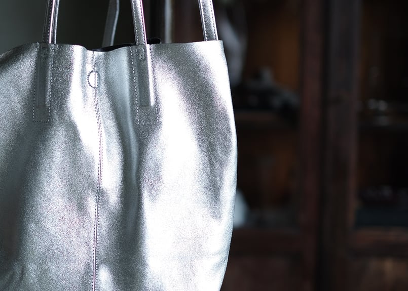 2way ゴートレザー bag 「M size」 シルバー | atelier sou