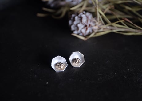 Flower 2way ピアス　シルバー