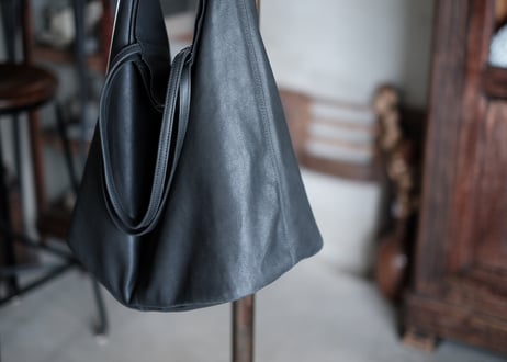 2way ゴートレザー　bag  「L size」  ブラック