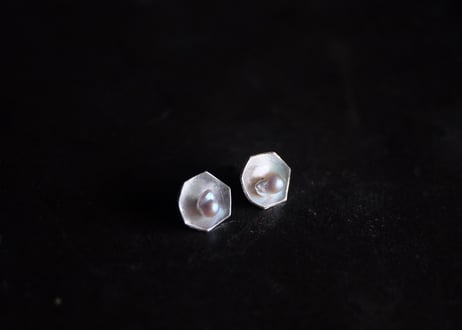 Flower 2way ピアス　シルバー