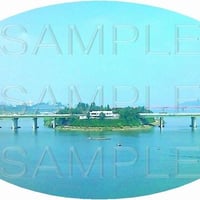島を経由する橋 (Ｓサイズの画像 : 610px x 370px (楕円形と外接長方形))
