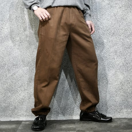 cotton easy pants brown