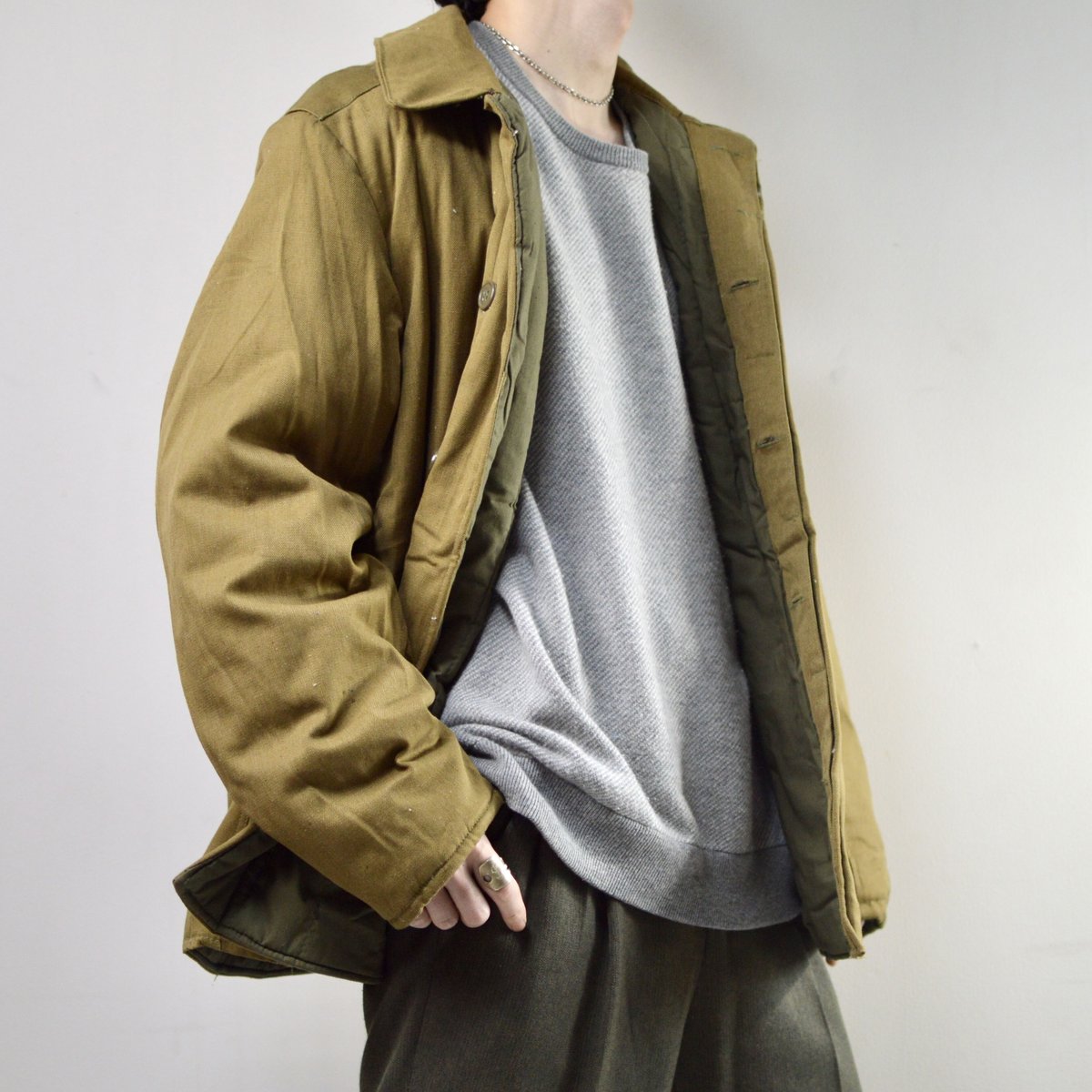 70's〜 Russian army dead stock quilting jacket |...