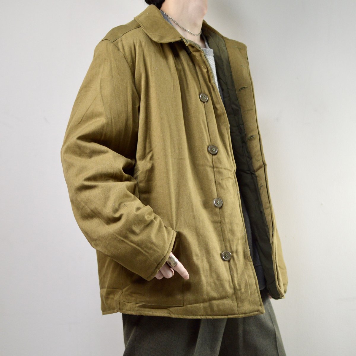 70's〜 Russian army dead stock quilting jacket |...