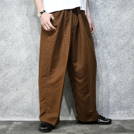 linen × rayon wide pants