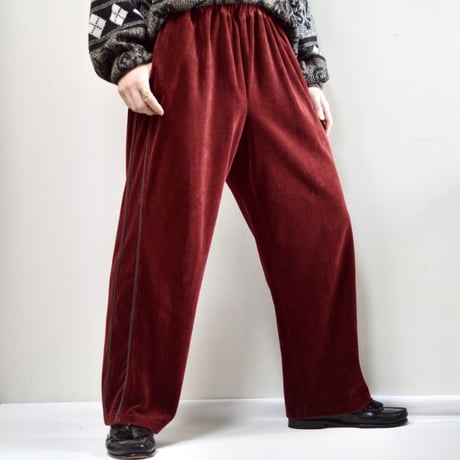 special velour side line pants