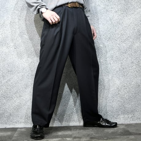 pattern black wide pants