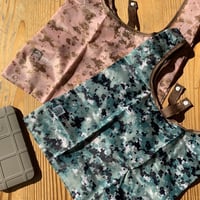 Reusable Grocery Bag, Paw Footprint Digital Camo