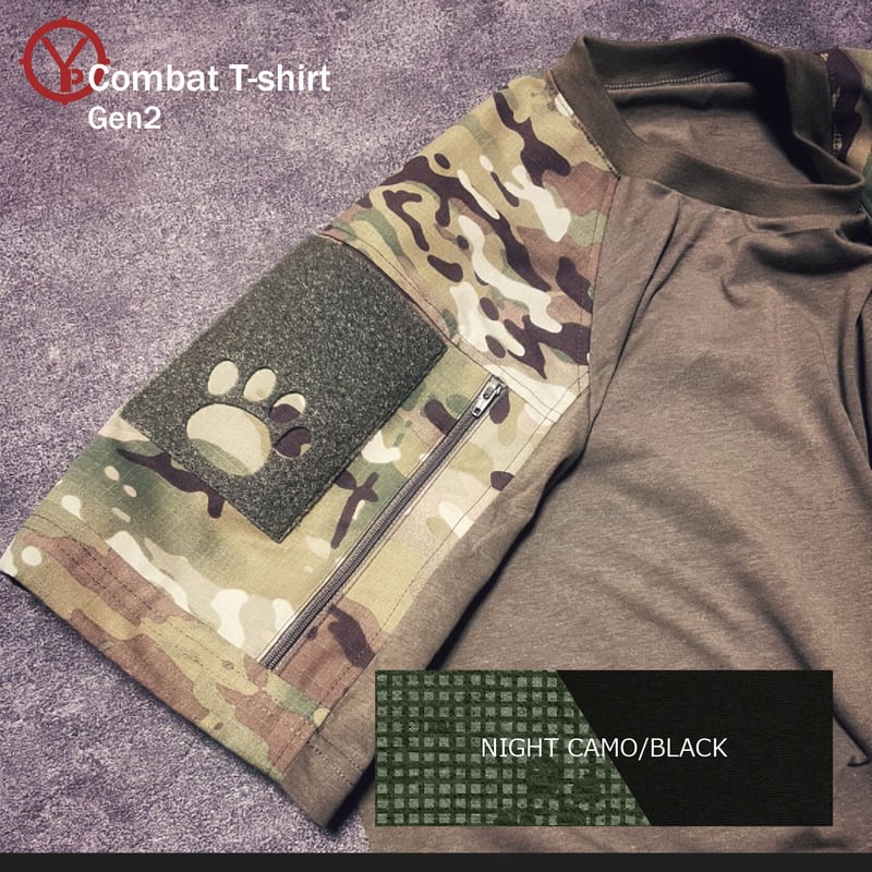 COMBAT T-shirt Gen2【NIGHT CAMO/BLACK】 | YAMAME