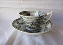 'Grisaille' Tea cup & Saucer「Pavillion」【B】