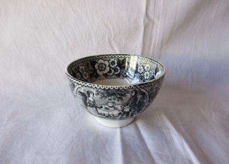 'Grisaille' Tea bowl「Boch Frere」