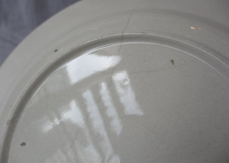 ままごと皿「Blue flower」 / Large flat plate【ダメージ】