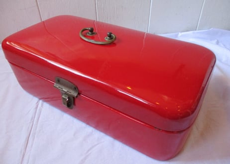 Enamel Bread box / Red【A】