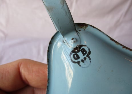 Enamel Cnadle stand / Light blue