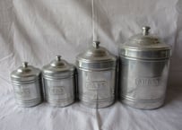 Aluminum Kitchen canister / 4 pcs - set