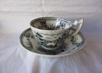'Grisaille' Tea cup & Saucer「Pavillion」【C】