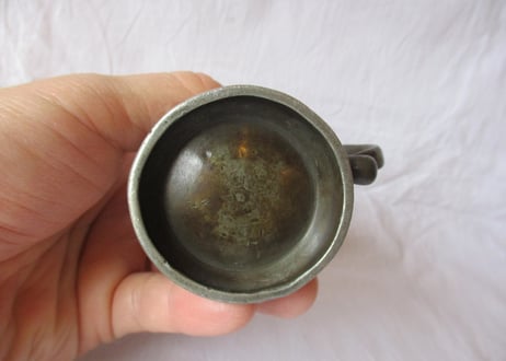 Victorian Pewter measure cup 1/2 Gill