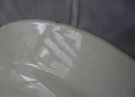 ままごと皿「Blue flower」 / Large flat plate【ダメージ】