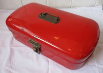 Enamel Bread box / Red