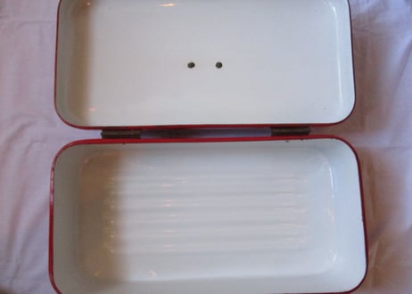 Enamel Bread box / Red【A】