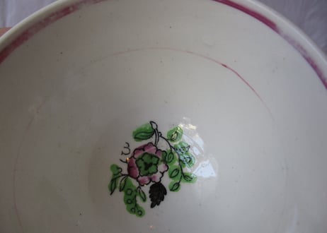 Tea bowl / Hand painted flower
