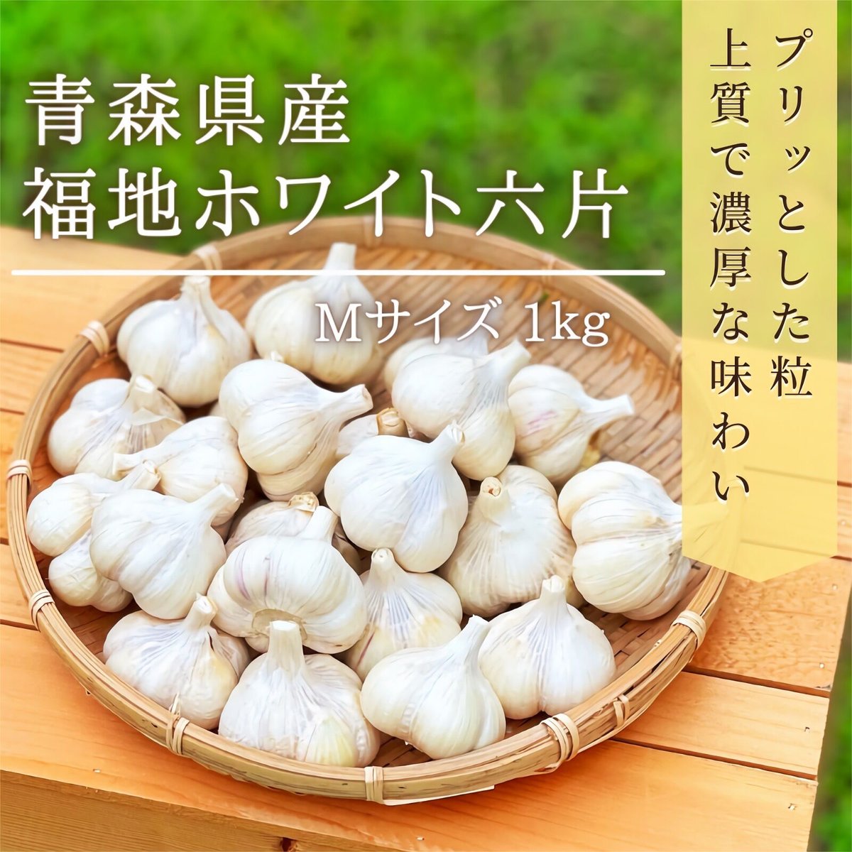 【Mサイズ】乾燥にんにく 青森県田子町産 福地ホワイト六片 約1kg Ｂ品 2023年産 産地直送 送料無料 国産 野菜 健康