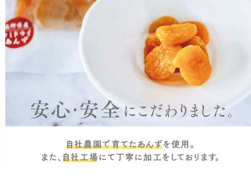 🍊セミドライあんず(ミニ) 40g | yokoshima anzu store (横島 あんず)