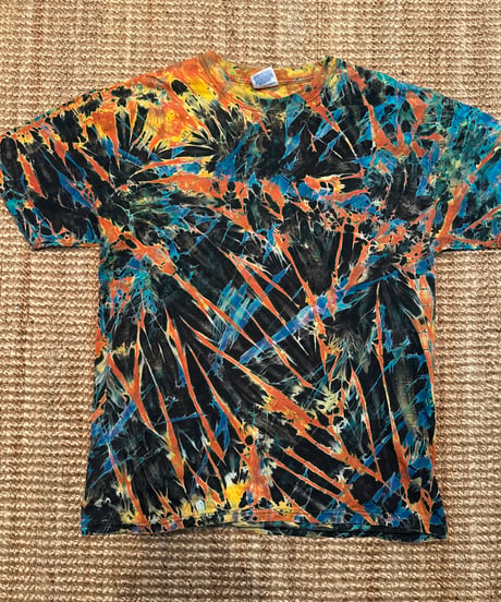 90-00s Hanes Reefy-T ナイスデザインタイダイTシャツ
