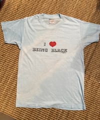 70-80s ビンテージ　I ❤️ BEING BLACK Tシャツ タイダイ