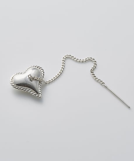 IMPORT / Mexican Jewelry / Heart chain pierced earrings
