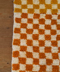 Zarabiya / vintage yellow checker mat