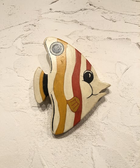 hand made wall deco "wood fish"