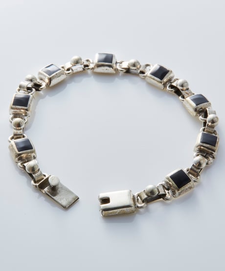 Mexican Jewelry / onix × silver  bracelet