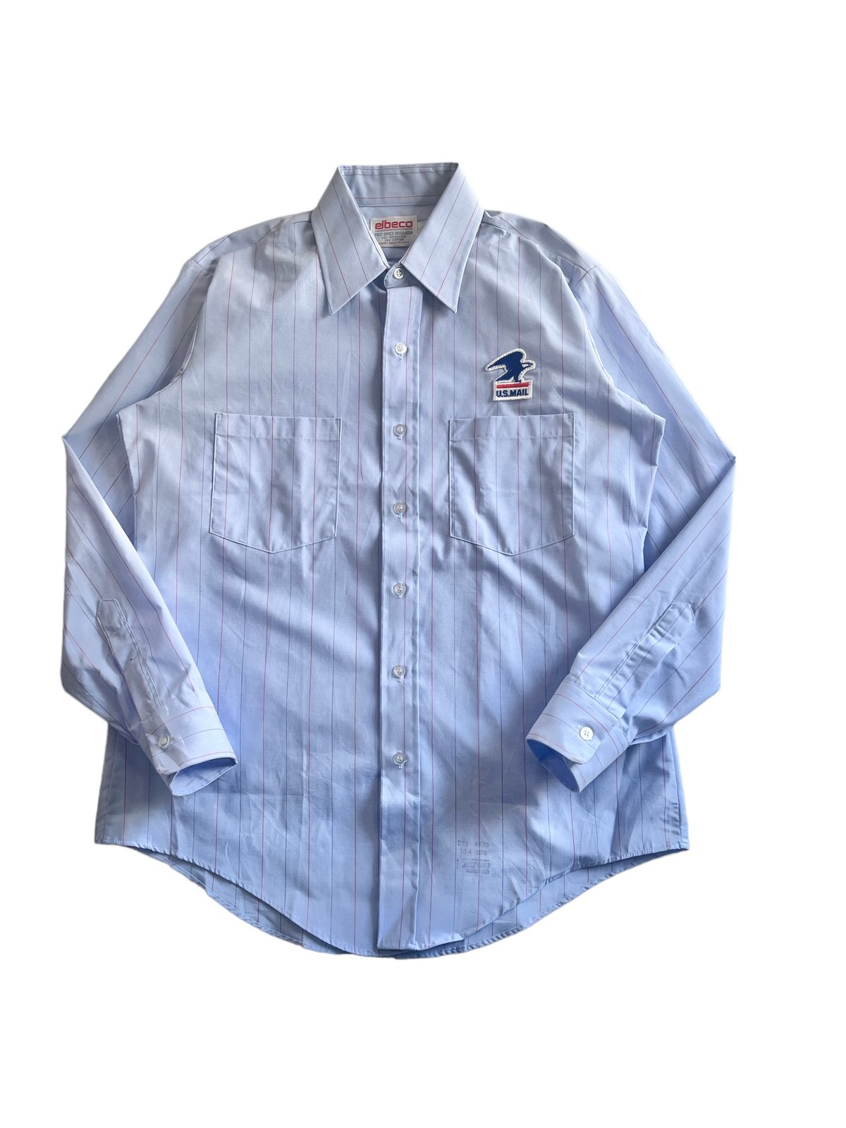 90's USPS ユニフォーム ストライプシャツ 3ポケット elbeco