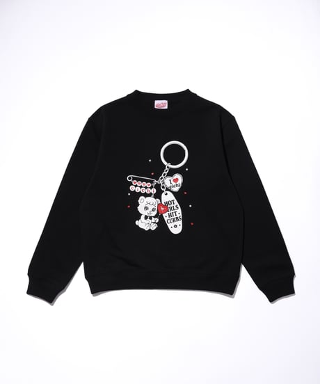 eicHi! CHARM CREW SWEAT BLACK