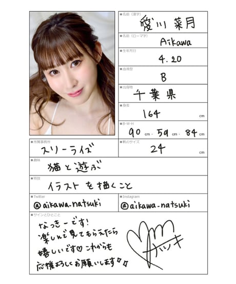 愛川菜月さん／ビキニ水着 【大】サイズ