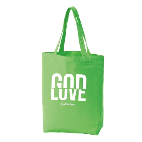 GOD IS LOVE_TOTE BAG_lime